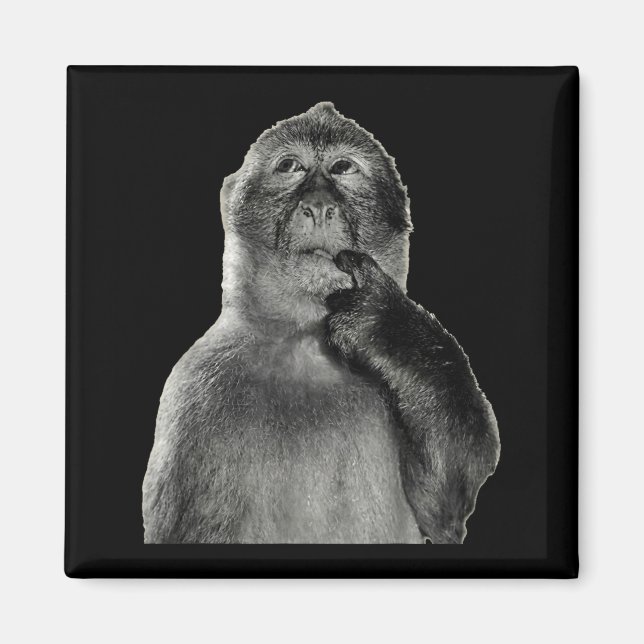 Aimant Mème de singe drôle avec style d'art humoristique  (Devant)