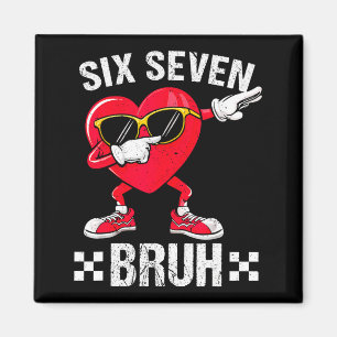 Aimant Meme Drôle 67 Six Sept Bruh Cœur Saint-Valentin Ho