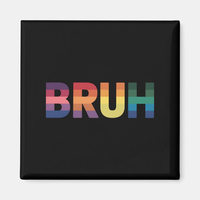 Aimant Mème drôle de Bruh salutation de frère fier de la  (Devant)