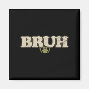 Aimant Mème drôle de grenouille vintage - Bruh Frog