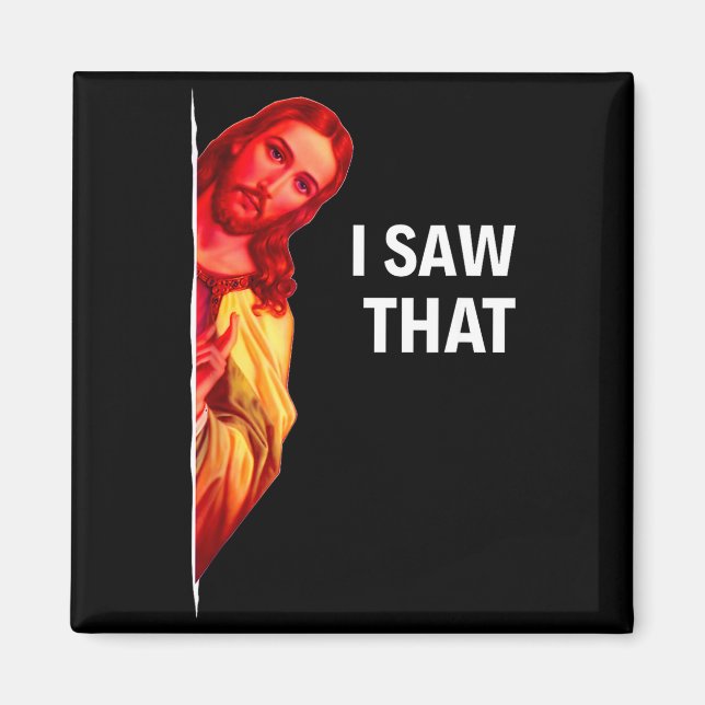Aimant Mème drôle de Jésus que j'ai vu Citation chrétienn (Devant)