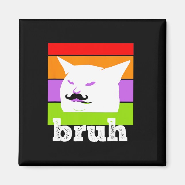 Aimant Mème Drôle Dit Bruh Avec Cat-cinco De Mayo-mexi (Devant)
