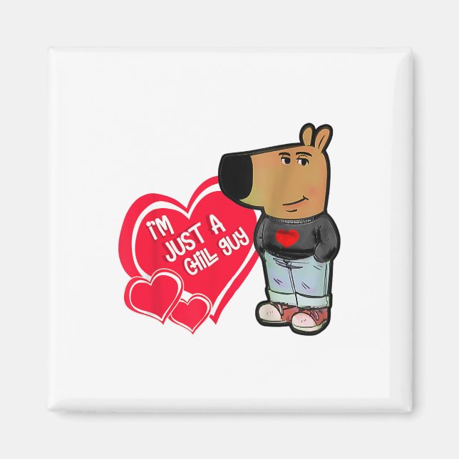 Aimant Mème drôle Je suis juste un gars cool Saint-Valent (Devant)