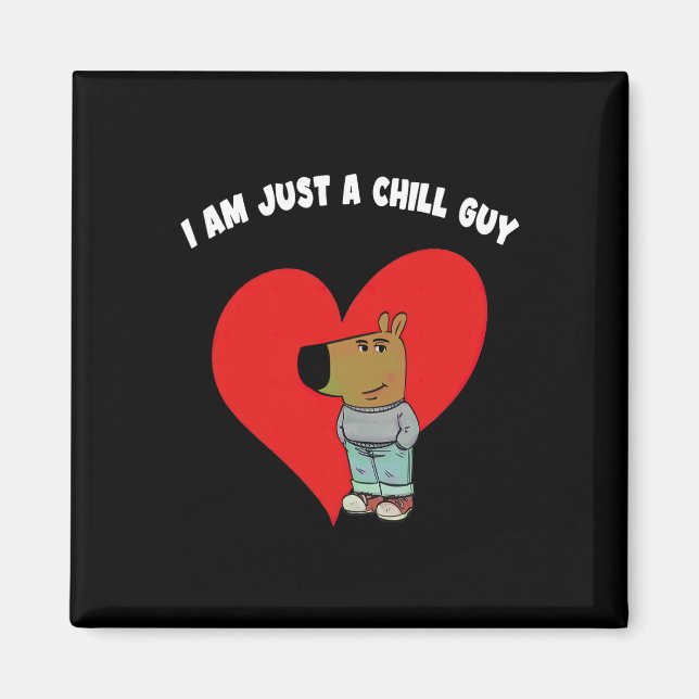 Aimant Mème drôle Je suis juste un mec cool Saint-Valenti (Devant)