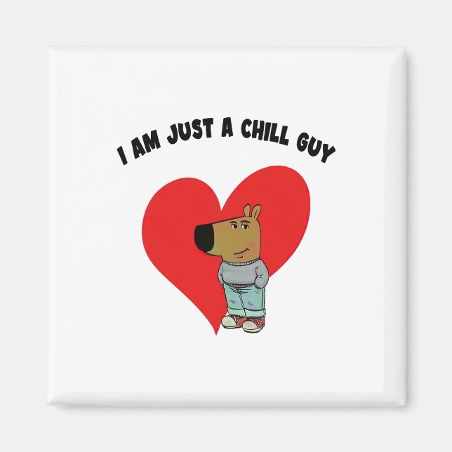 Aimant Mème drôle Je suis juste un mec cool Saint-Valenti (Devant)