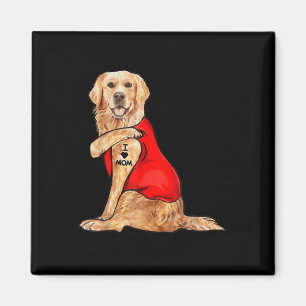 Aimant Mème drôle mème mignon chien J'aime maman Tattoo c