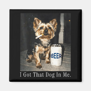 Aimant Meme du chien à Yorkie drôle fumant une cigarette