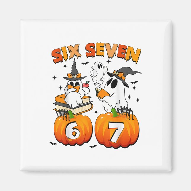 Aimant Mème Hanté 67 Six Sept 6-7 Blague drôle d'Internet (Devant)