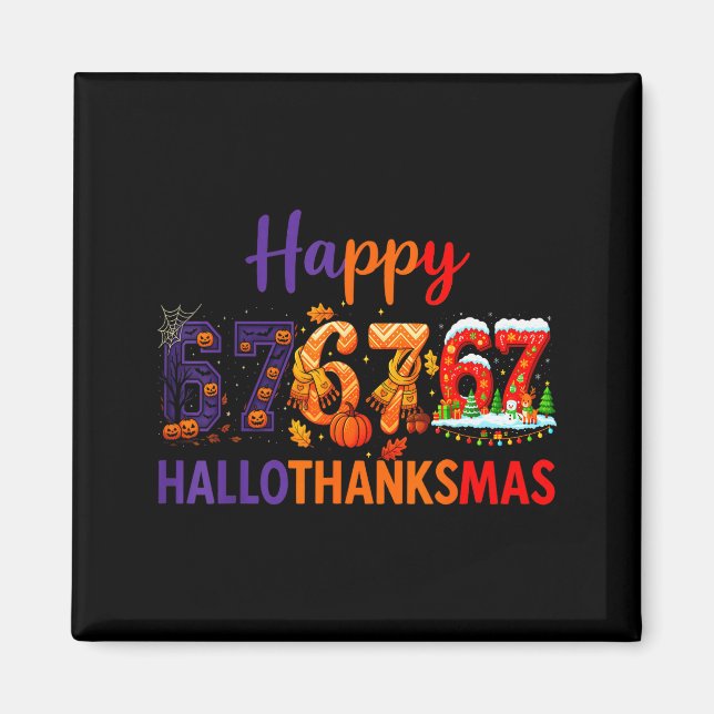 Aimant Mème Hugvyn Six Sept 67 Hallothanksmas Halloween  (Devant)