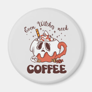 Aimant Même les sorcières ont besoin de café