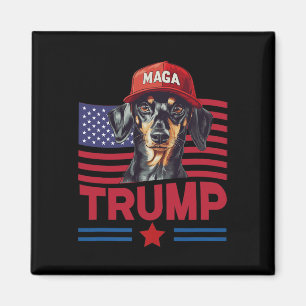 Aimant Même mon chien aime Trump Dachshund Mega Casquette