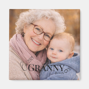 Aimant Mémé ou Grammy photo Année de création Cœur 