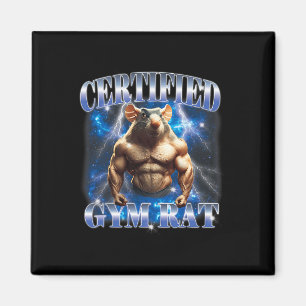 Aimant Mème rat de gym certifié Fitness Bodybuilding Amou