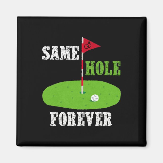 Aimant Même Trou Forever Groom Bachelor Party Funny Golf (Devant)