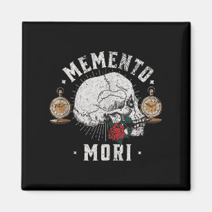 Aimant Memento Mori Crâne Vintage _ Philosophie Tank stoï