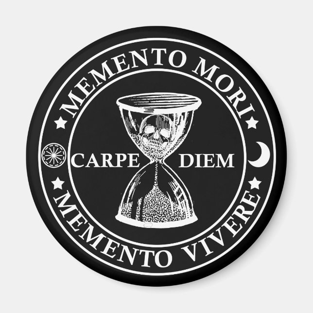 Aimant memento mori vivere (Devant)