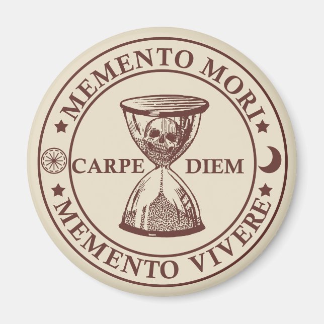 Aimant memento mori vivere (Devant)