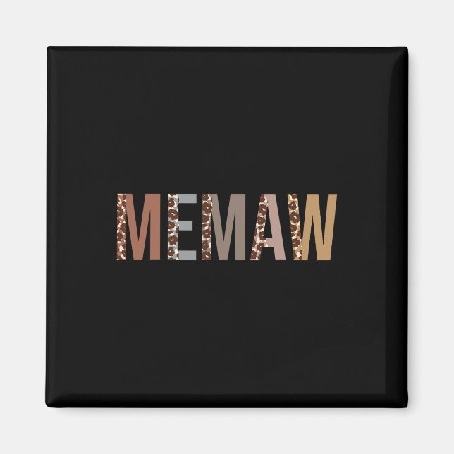 Aimant Mémo Empreinte de léopard Maman mignonne Fête des  (Devant)