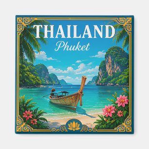 Aimant 🌴 Mémoire de plage de Phuket Thaïlande lors d'un