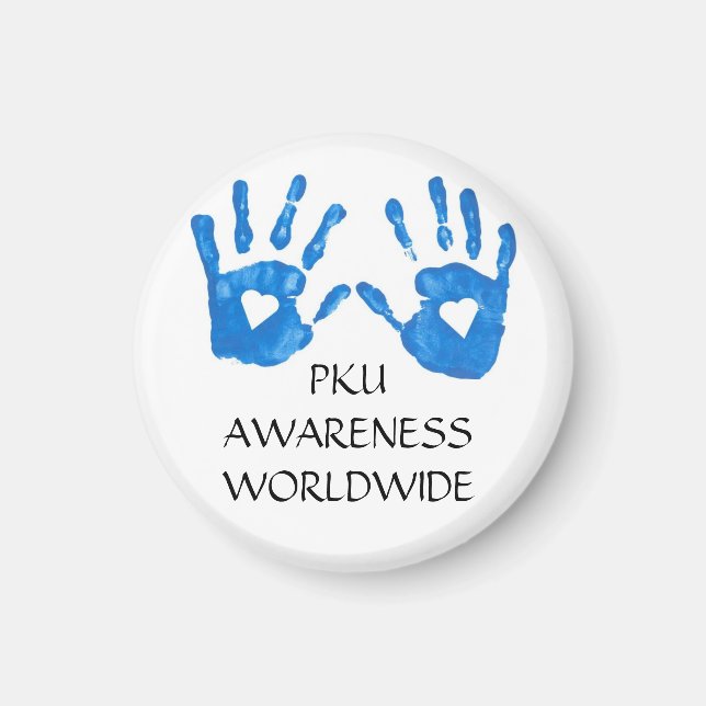 AIMANT MÉMOIRE DE SENSIBILISATION À LA PKU RONDE (Devant)