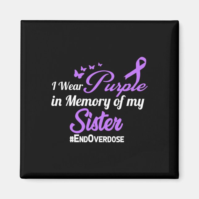 Aimant Mémoire de sensibilisation à l'overdose (Devant)