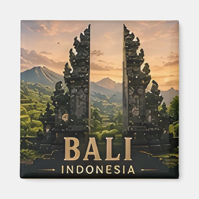 Aimant 🧲 Mémoire de vacances à Bali Indonésie pour les v (Devant)