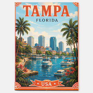 Aimant 🌴 Mémoire de vacances au bord de l'eau à Tampa Fl