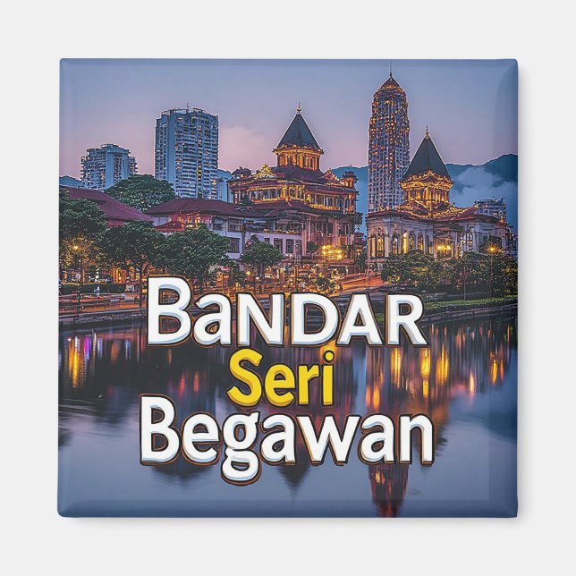 Aimant 🧲 Mémoire de voyage à Bandar Seri Begawan pour co (Devant)