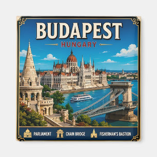 Aimant 🧲 Mémoire de voyage à Budapest Hongrie pour les v