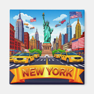 Aimant 🧲 Mémoire de voyage à New York NYC 🌎