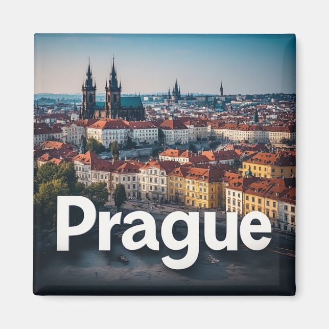 Aimant Mémoire de voyage à Prague (Devant)