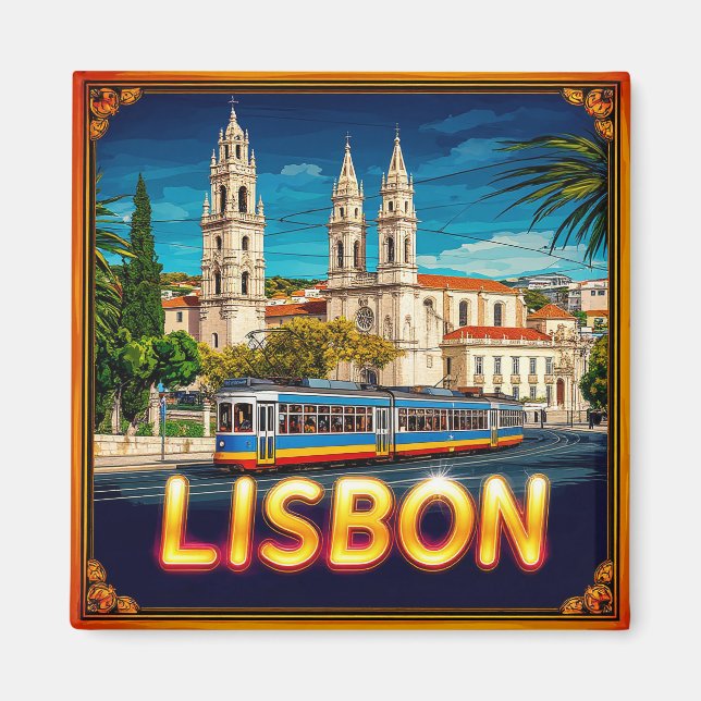 Aimant 🧲 Mémoire de voyage du quartier historique de Lis (Devant)