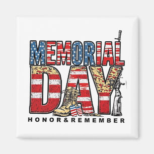 Aimant Mémorial Day Honor & Souvenez-vous du drapeau amér
