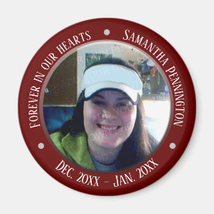 Aimant Memorial Forever dans nos coeurs Photo