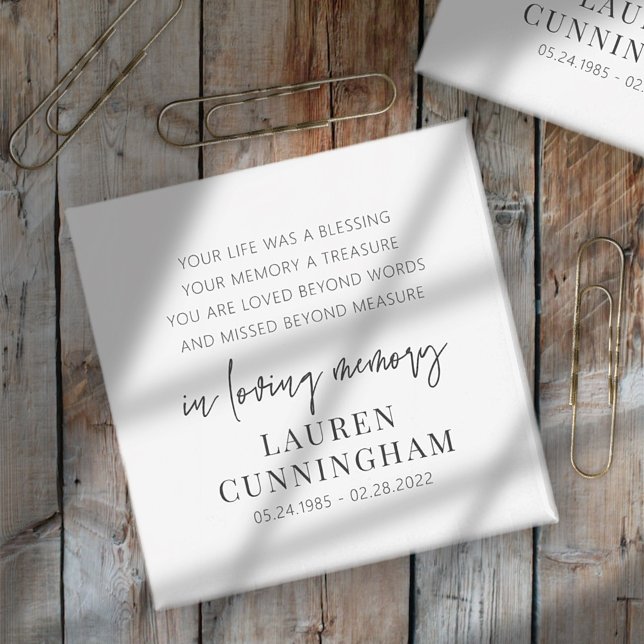 Aimant Mémorial Moderne Élégant Simple Chic (Créateur téléchargé)