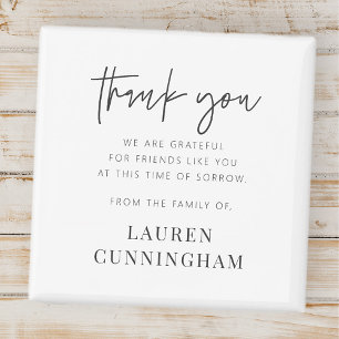 Aimant Mémorial moderne Simple minimaliste Merci chic