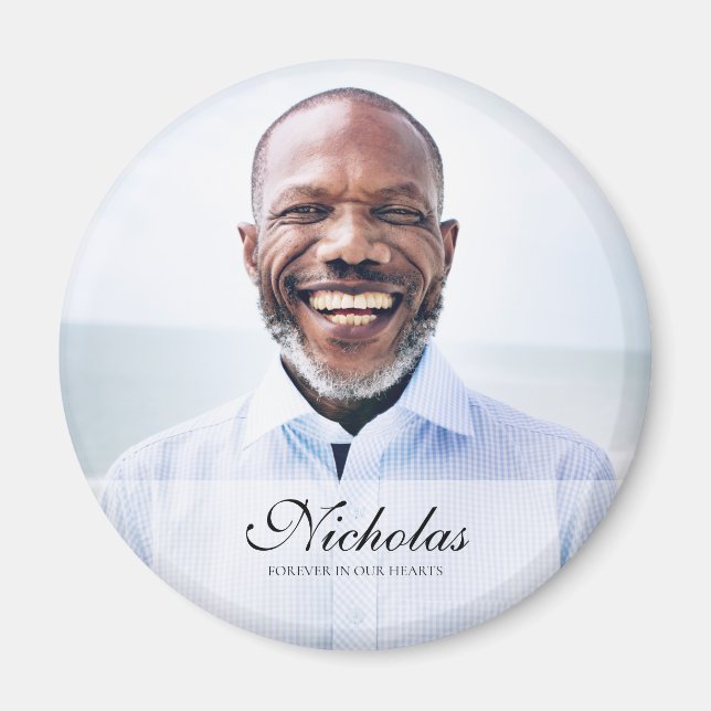 Aimant Mémorial photo classique et simple (Devant)