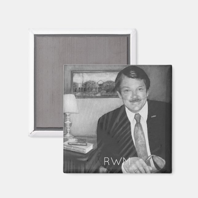 Aimant Memorial Portrait PHOTO Initiales intemporelles Ke (Recto/Verso)