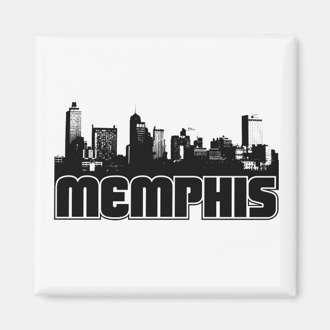 Aimant Memphis Skyline (Devant)
