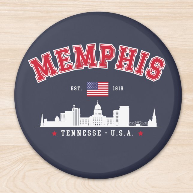 Aimant Memphis Skyline – Est. 1819 Southern Pride" (Créateur téléchargé)