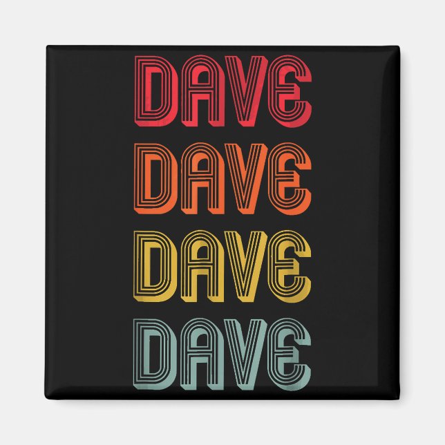 Aimant Men Name Dad Boy Husband Christmas Dave Gift Name  (Devant)