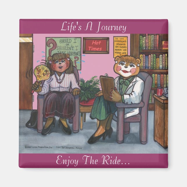 Aimant Ménopause de l'aimant avec message (Devant)