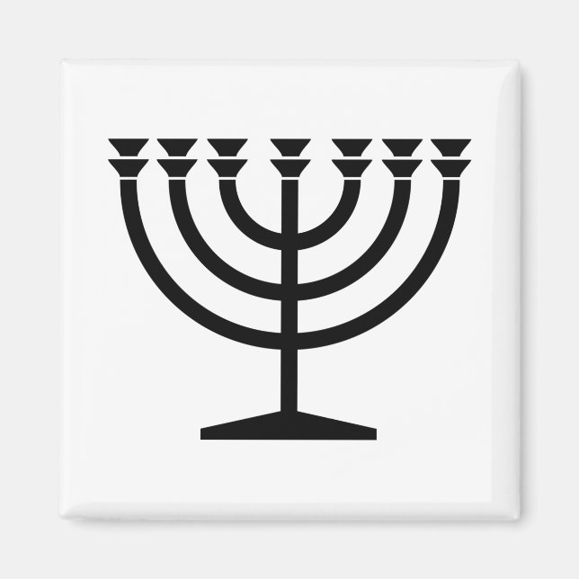 Aimant Menorah juive (symbole du judaïsme) (Devant)