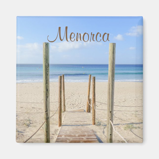 Aimant Menorca Espagne promenade à la plage Voyage (Devant)