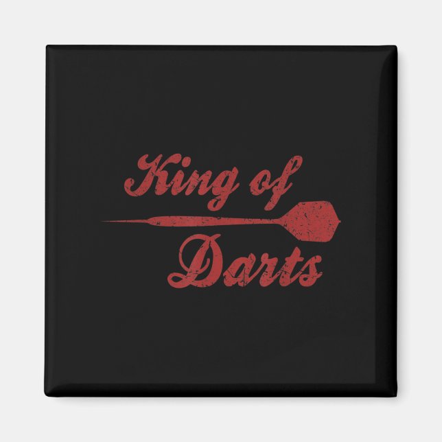 Aimant Mens Dart Player Cool Cite Le Roi Des Dessins (Devant)