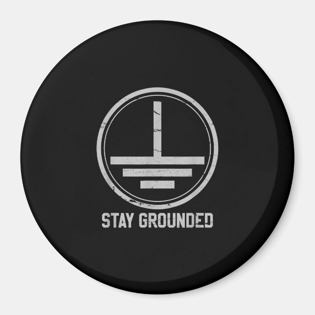Aimant Mens Electrician - Restez au sol amusant Nerd (Devant)