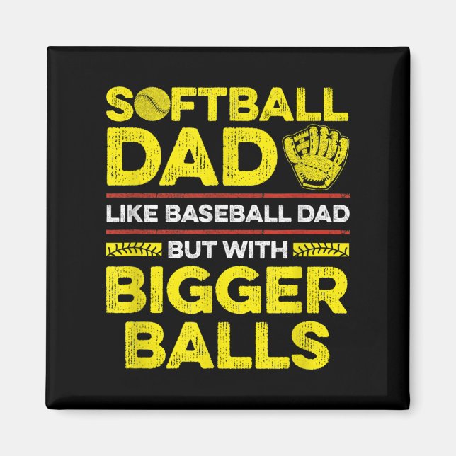 Aimant Mens Fastpitball Softball Devis Pour Votre Da De S (Devant)