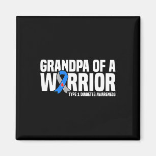 Aimant Mens Grand-Père D'Un Guerrier Type 1 Diabète Lauré