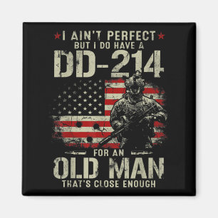Aimant Mens I Ain't Perfect I Do Have A DD-214 Veteran