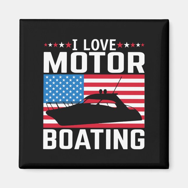 Aimant Mens I Love Motorboating Tee Nitro B (Devant)